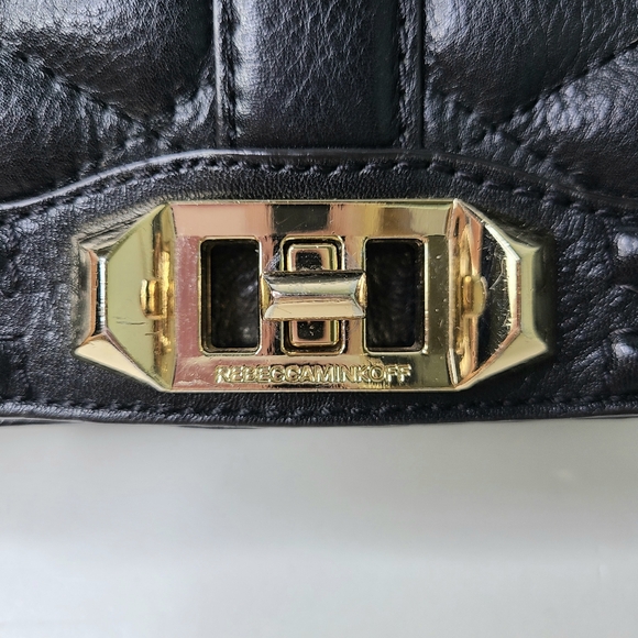 Rebecca Minkoff Love Mini Black Quilted Crossbody Bag - Picture 14 of 16